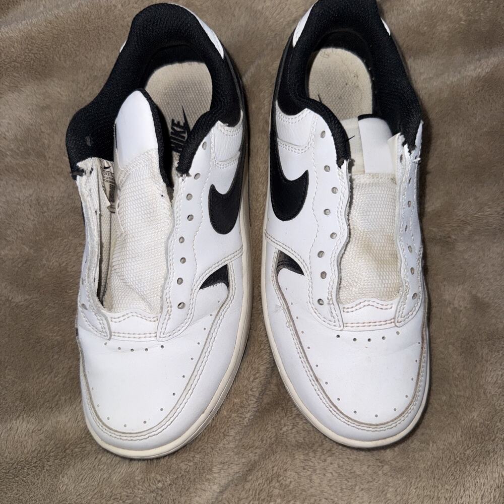 Nike Court Borough Low White Black 838937-100 Men's Shoes Size 6‎